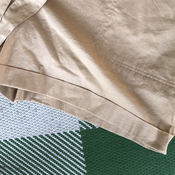 Ava &Viv kaki linen high rise ruffle cuffed shorts - Picture 5 of 8